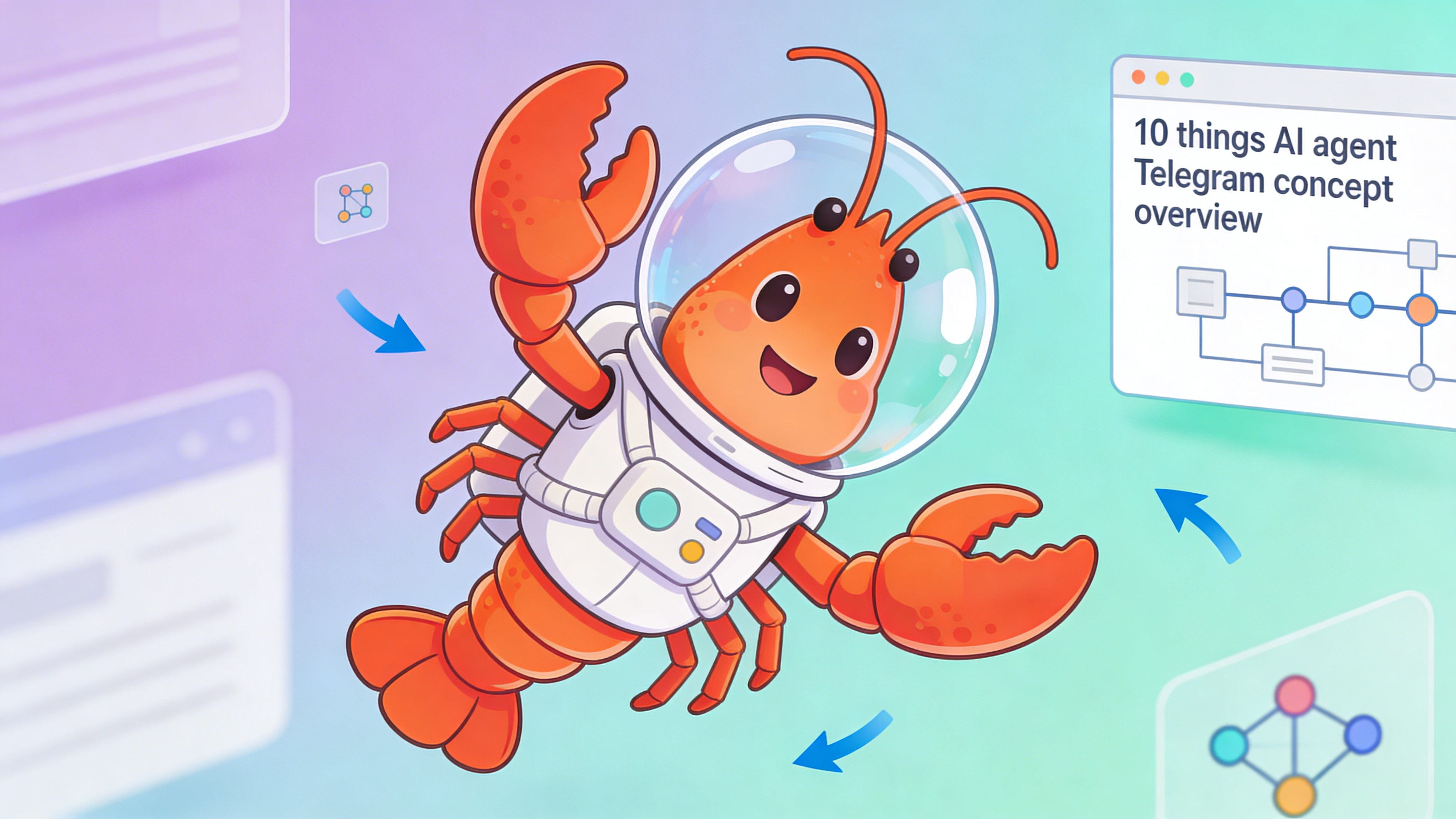 Hero image showing AI agents interacting on Telegram